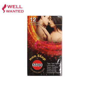 Non Stop Super Studded Lubricated Condom - 12 Pieces (Imported)