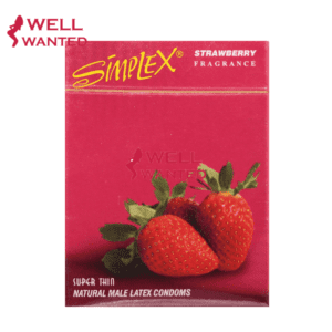 Simplex Super Thin Flavored Condom STRAWBERRY - 3 Pieces