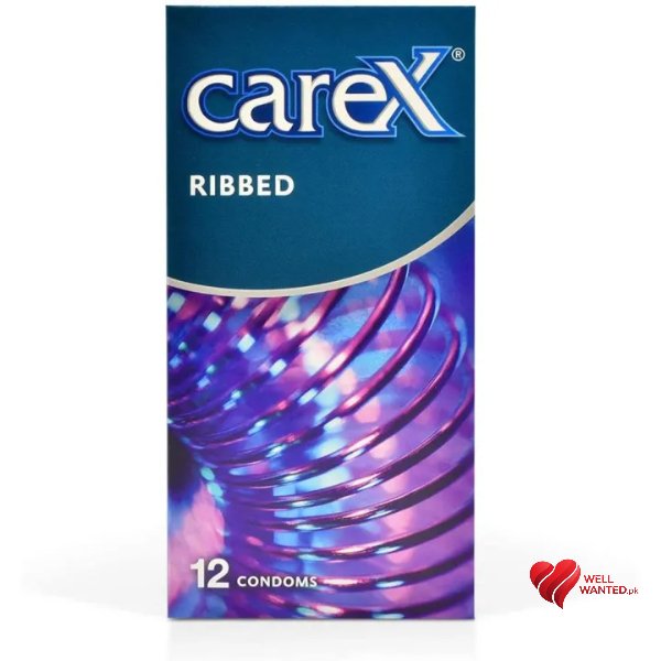 Carex Ribbed Condoms - 12 Pieces 9556564883555