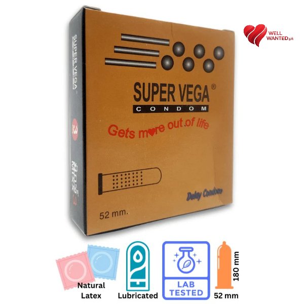 Super Vega Condoms 3 Pieces - Golden Super Vega