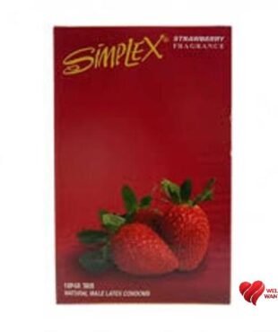 Simplex Super Thin Strawberry Condoms - 12 Pieces