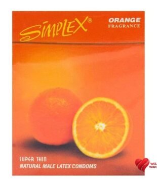 Simplex Super Thin Orange Flavored Condoms - 12 Pieces