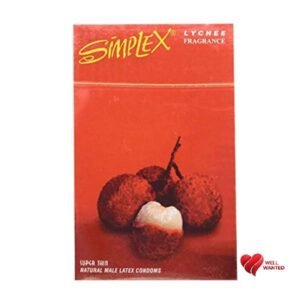 Simplex Super Thin Lychee Flavored Condoms - 12 Pieces