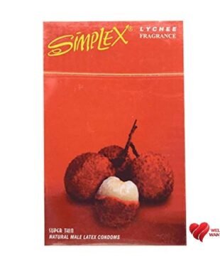 Simplex Super Thin Lychee Flavored Condoms - 12 Pieces